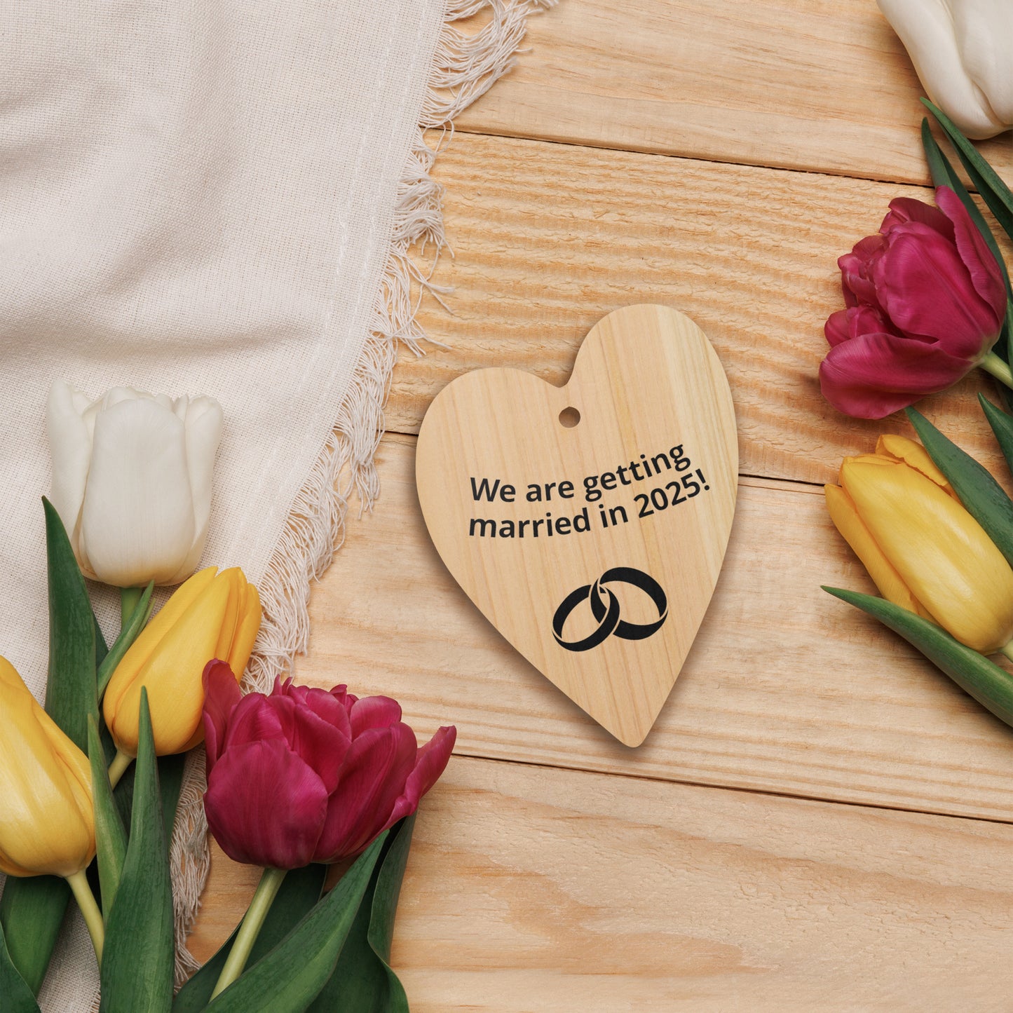 “Getting Married” Wooden ornaments